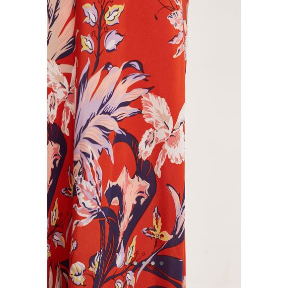 Anthropologie HD in Paris Paso Robles Silk Floral Maxi Skirt Size 8 - Picture 5 of 10